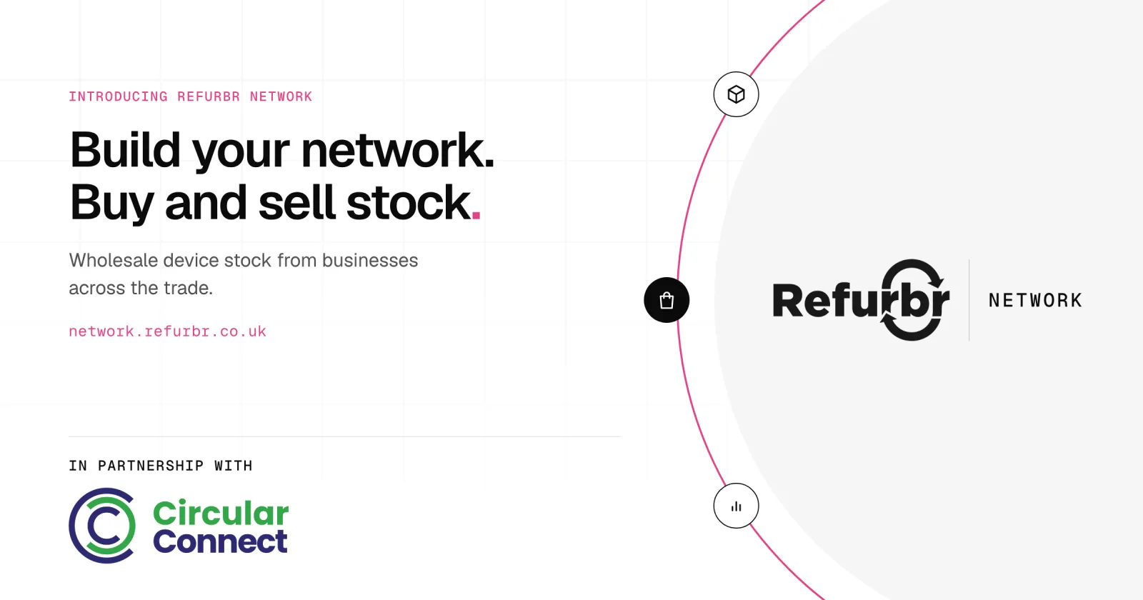Refurbr Network, in partnership with Circular Connect. Build your network. Buy and sell stock. Wholesale device stock from businesses across the trade. network.refurbr.co.uk